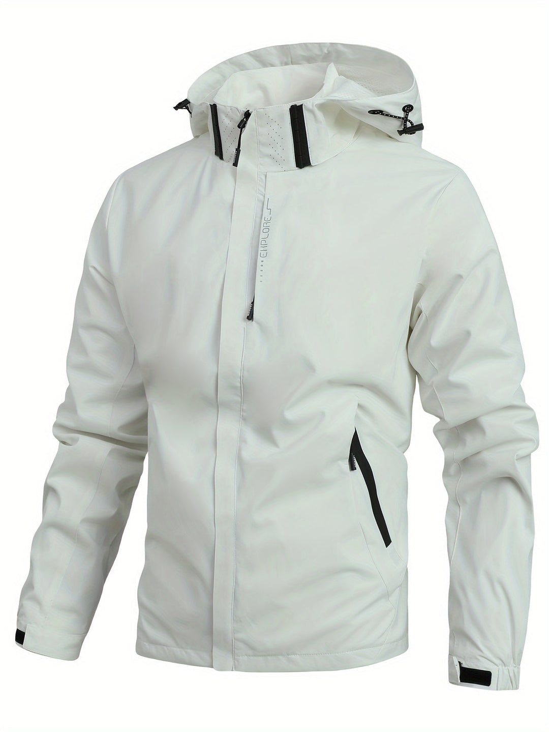 Levoire | Veste À Capuche À Manches Longues Coupe-Vent Avec Poches Blanc