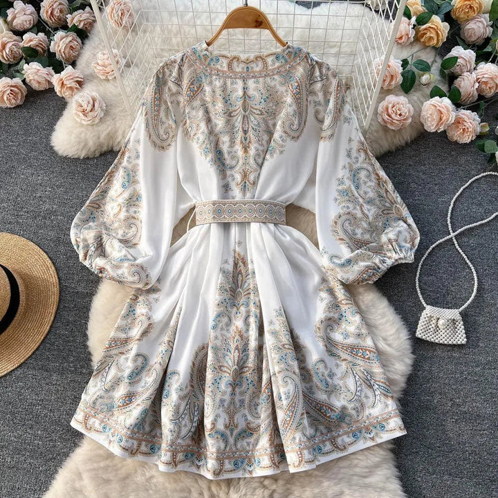 Levoire | Robe mi-longue soirée à manches courtes