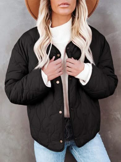 Levoire | Veste En Tissu Matelassé Pour Femmes Pour L'Élégance Et Le Confort Noir