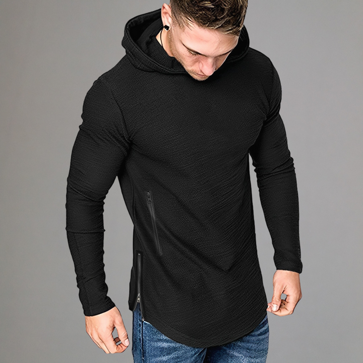 Levoire | Sweatshirt De Sport Pour Hommes Avec Capuche Noir