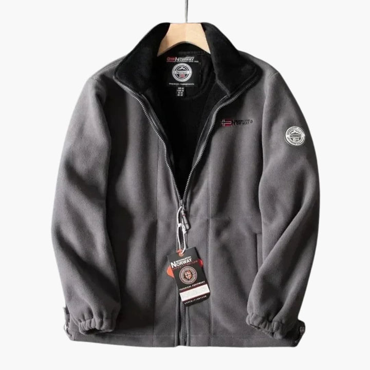 Levoire | Pull Fleece Long À Zippé Chaleureux Gris