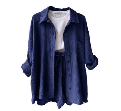 Levoire | Zoë Ensemble D'Été Confortable Bleu marine
