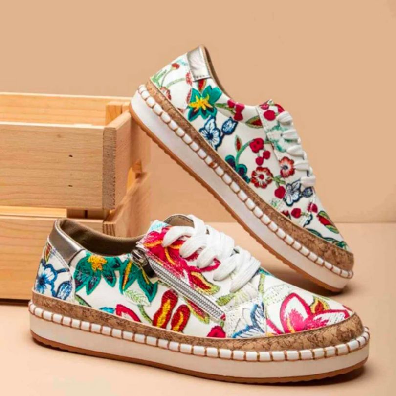 Levoire | Chaussures orthopédiques à fleurs Rouge