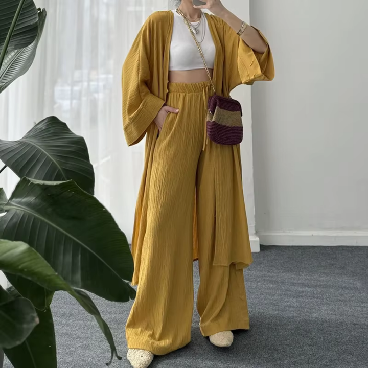 Levoire | Ensemble Élégant À Deux Pièces Pour Un Look Moderne Jaune