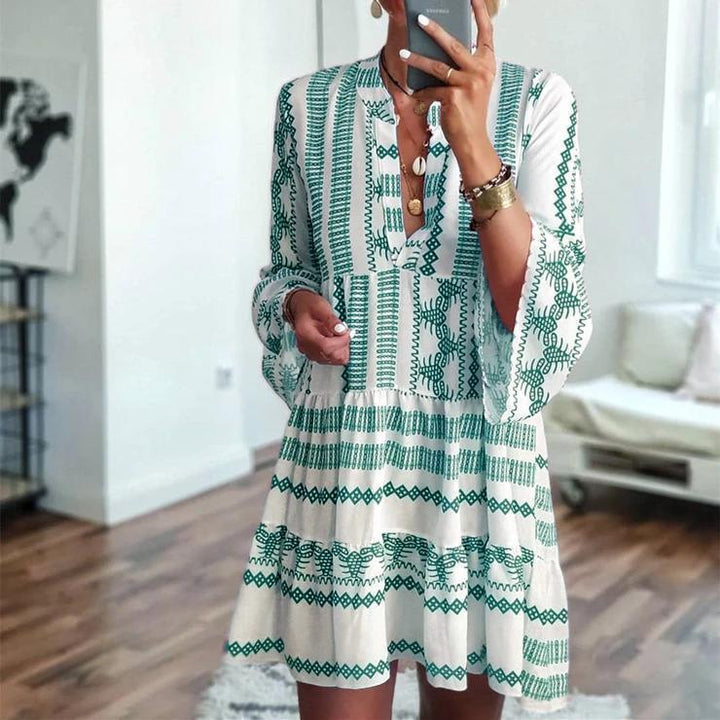 Levoire | V Neck Dress With Short Sleeves 2XL