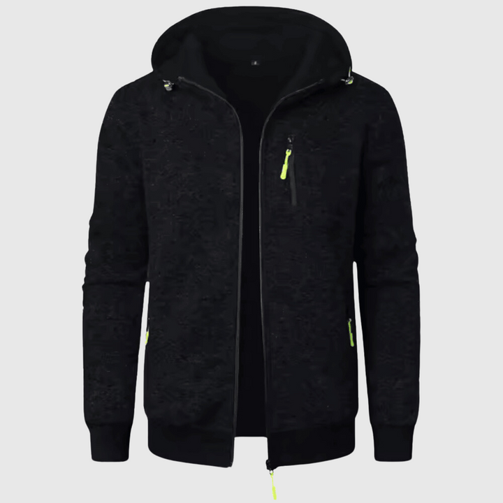 Levoire | Veste En Polaire Pour Hommes Avec Fonctionnalité Sportive Noir