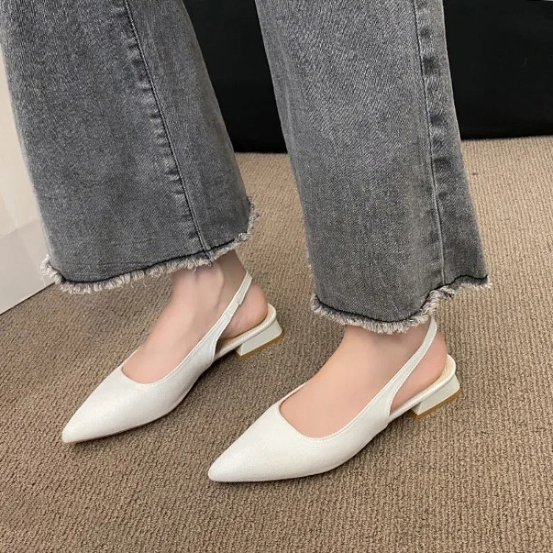 Levoire | Escarpins en cuir PU Blanc