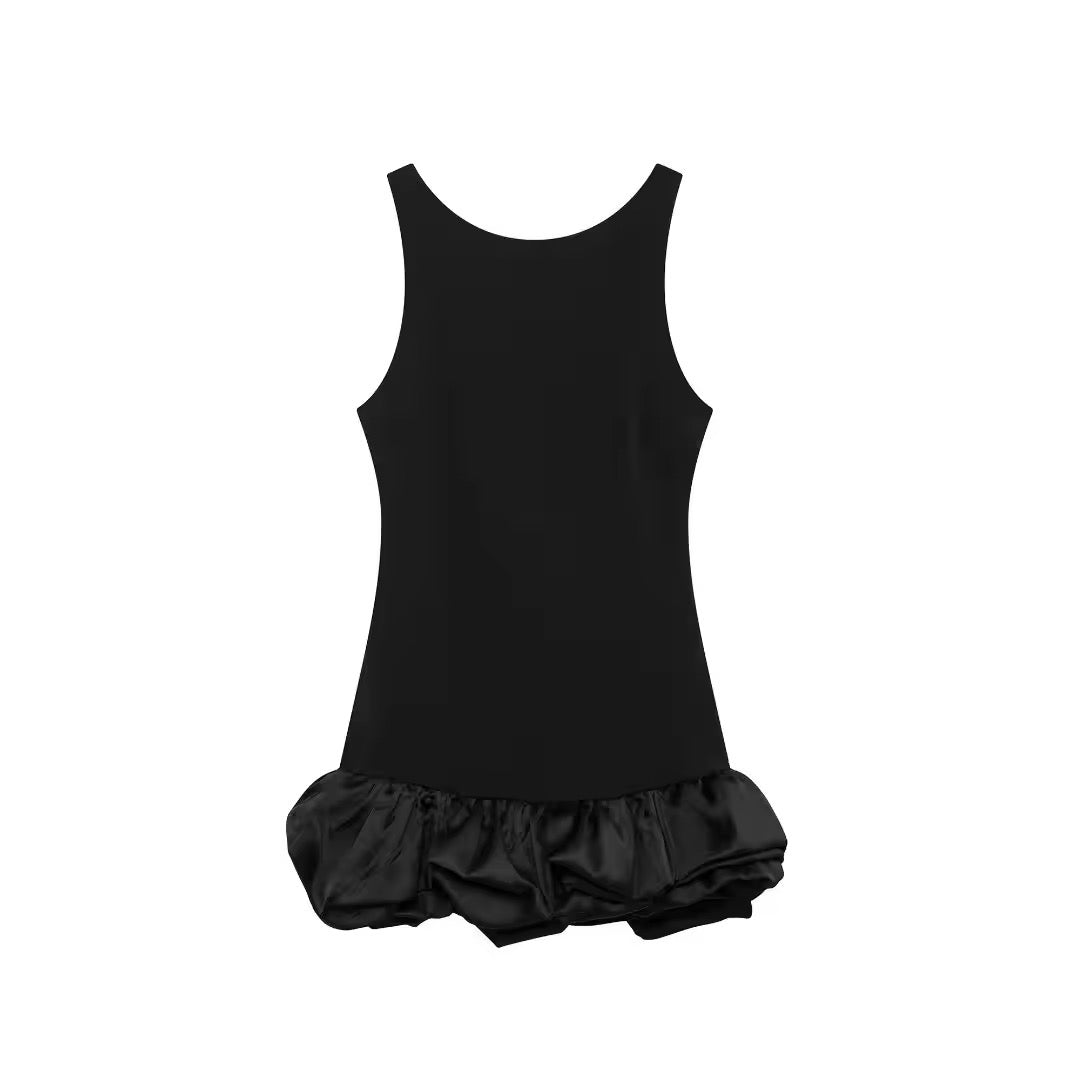 Levoire | Robe Courte Avec Détails Froncés Noir