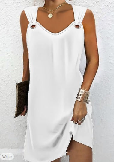 Levoire | Robe D'Été Chic Sans Manches Blanc