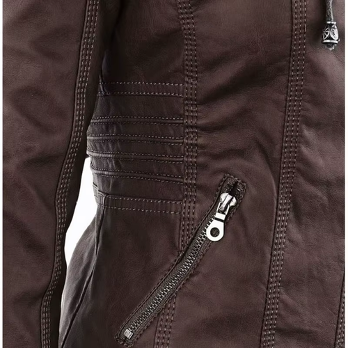 Levoire | Veste En Cuir Avec Capuche Pour Un Look Rock