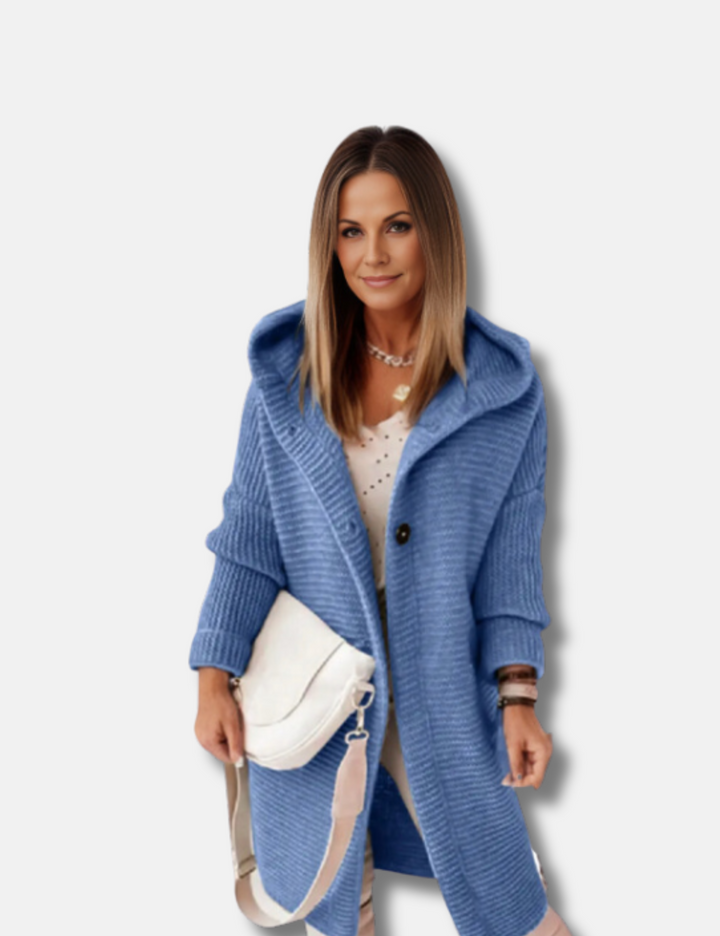Levoire | Gilet Long Rayé Bleu