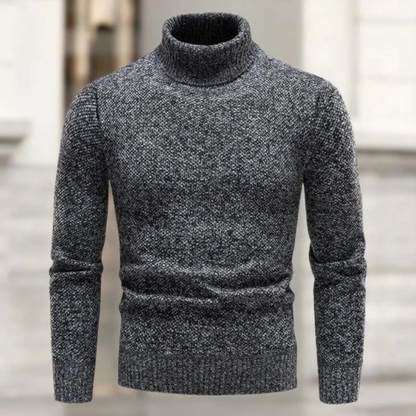 Levoire | Pull En Tricot Élégant Avec Col Roulé Gris foncé