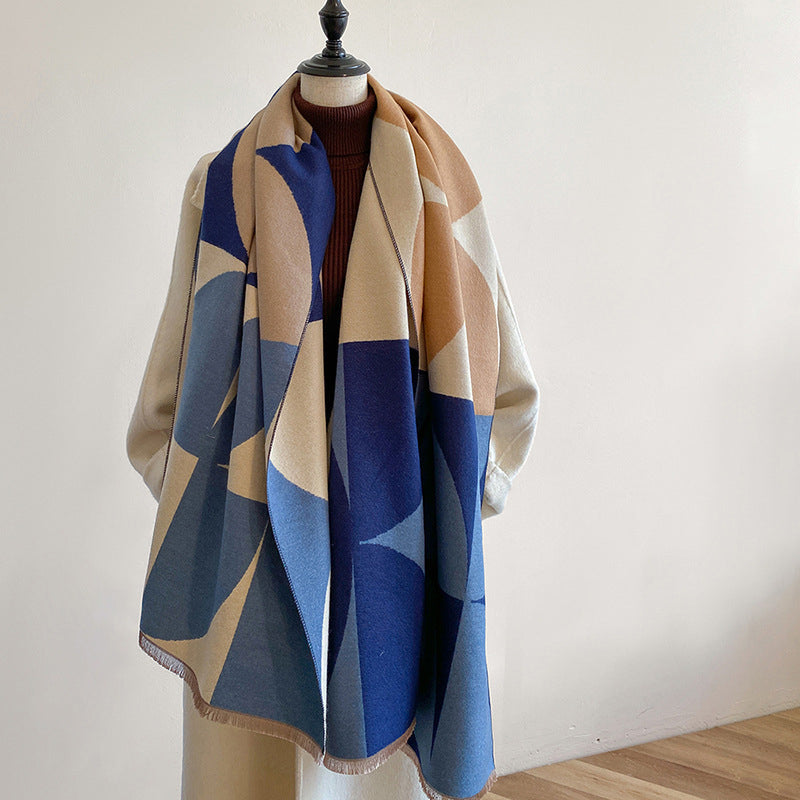 Levoire | Écharpe Chaude À Motifs Géométriques