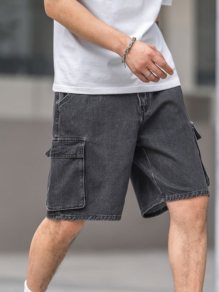 Levoire | Shorts En Denim À Poches Longueur Genou