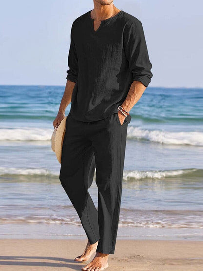 Levoire | Ensemble De Pantalon Et Chemise Confortable Elegant Hommes