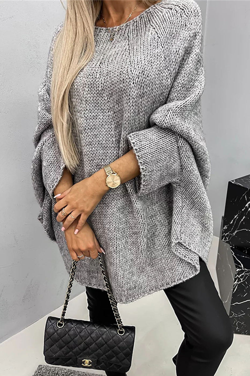Levoire | T-Shirt Uni Avec Col Rond Et Style Simple Gris