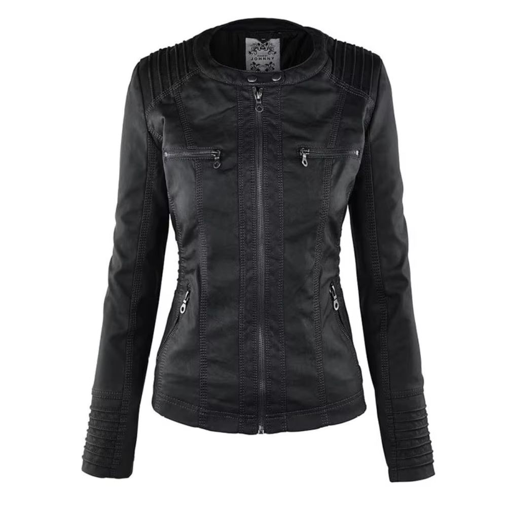 Levoire | Veste En Cuir Avec Capuche Pour Un Look Rock Noir