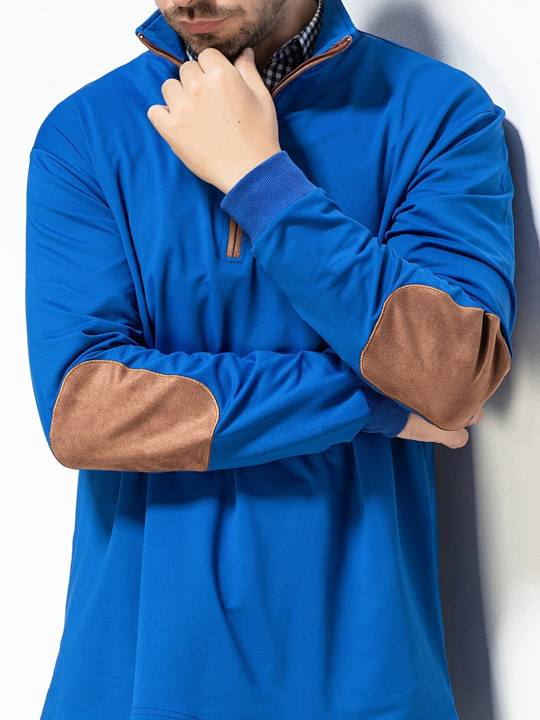 Levoire | T-Shirt Pour Hommes Avec Des Blocs De Couleur Et Des Manches Rétro Longues