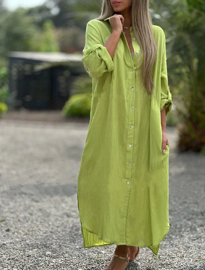 Levoire | Vestido camisero Vert jaune