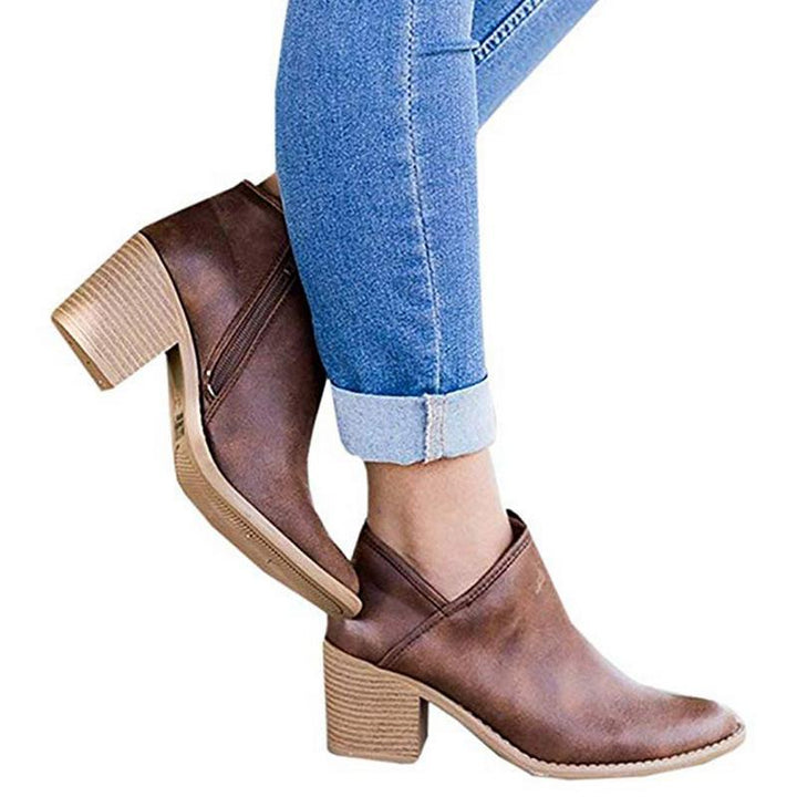 Levoire | Bottes Chelsea Hautes Avec Fermeture Éclair Sur Le Côté Braun
