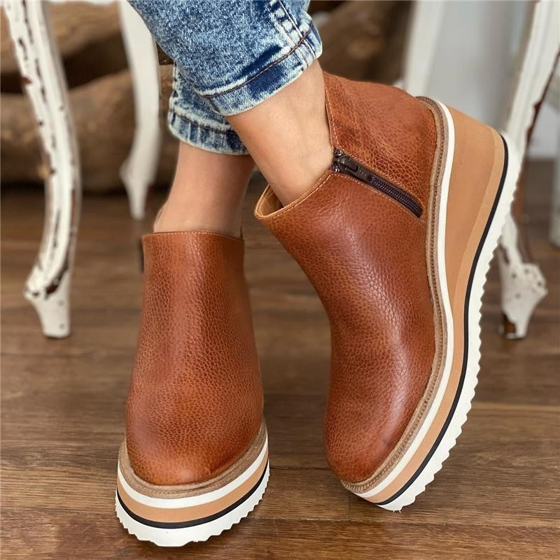 Levoire | Chaussures Confortables Avec Talons Marron foncé