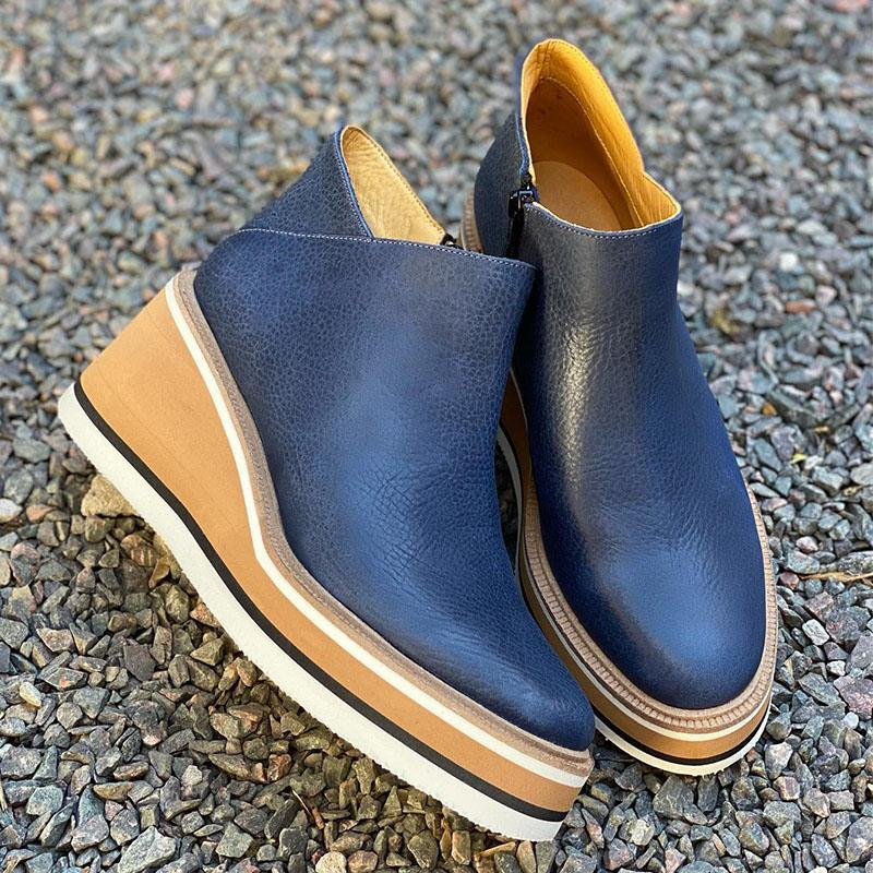 Levoire | Chaussures Confortables Avec Talons Bleu