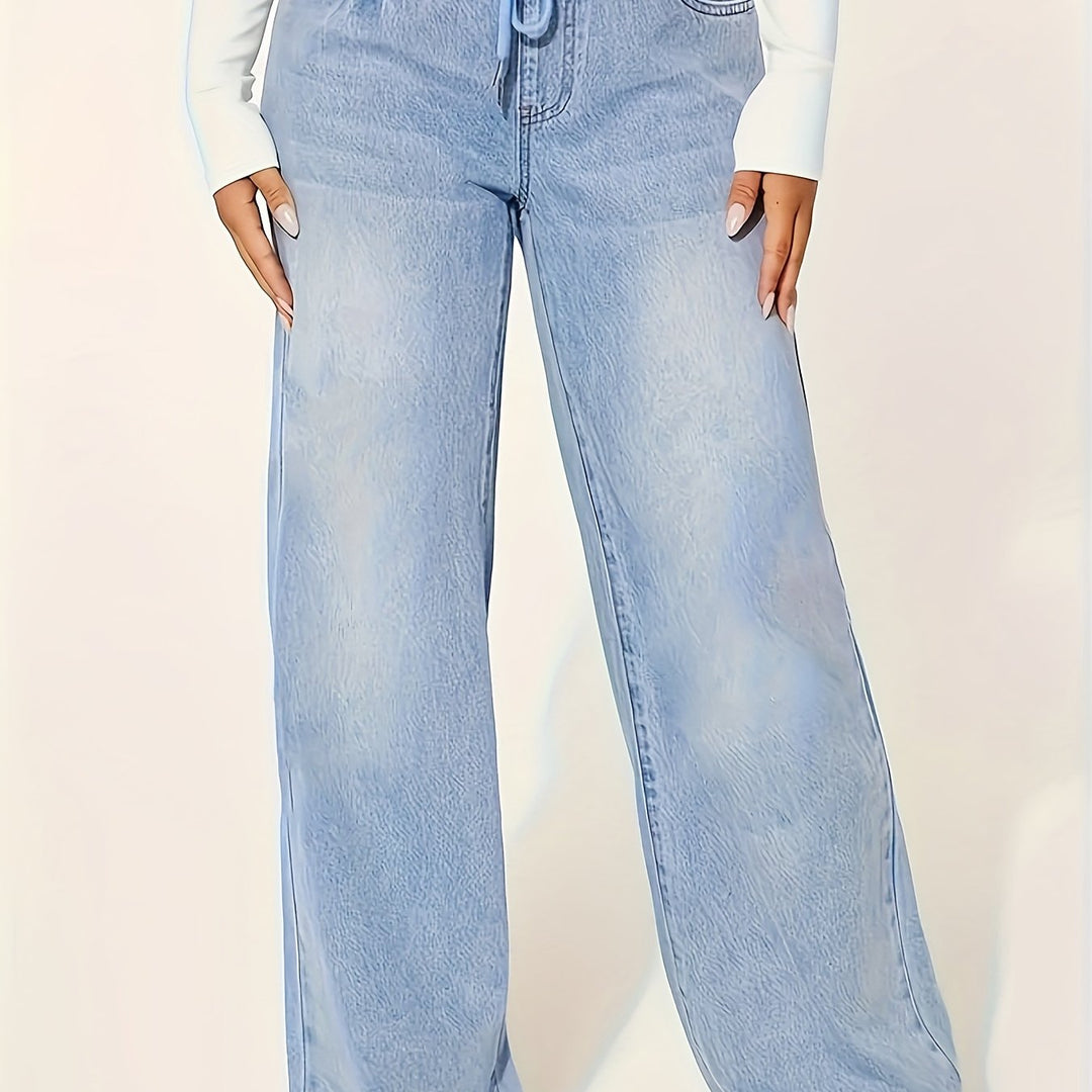 Levoire | Jeans De Randonnée Avec Taille Élastique Bleu moyen
