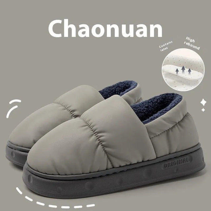 Levoire | Chausson en velours de coton chaud antidérapant Gris