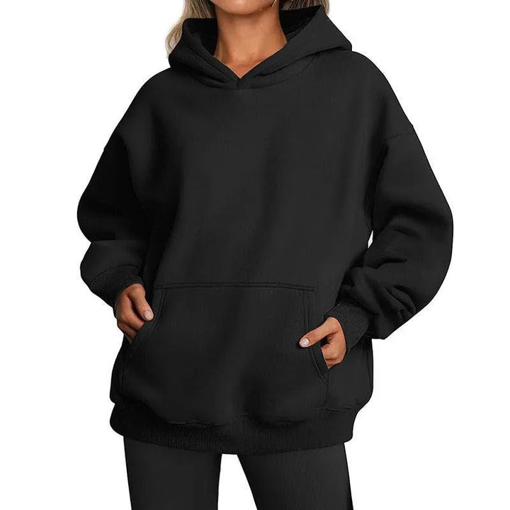Levoire | Sweat à capuche pour femmes avec poches Noir