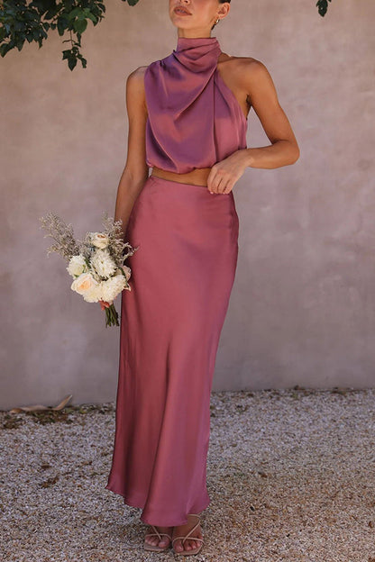 Levoire | ensembles de robe en satin deux pièces