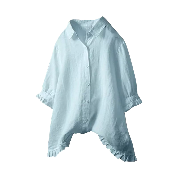 Levoire | Chemise Légère Grande Taille Avec Des Détails Ludiques Bleu