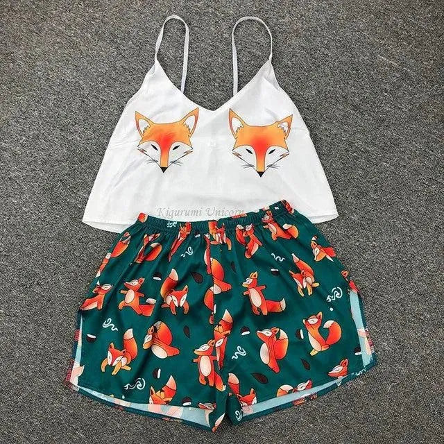Levoire | Nouvelle sexy pyjama en soie pour femmes à motifs animaliers L