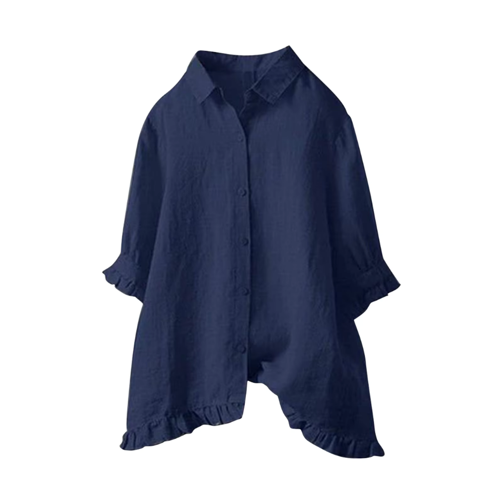 Levoire | Chemise Légère Grande Taille Avec Des Détails Ludiques Bleu marine