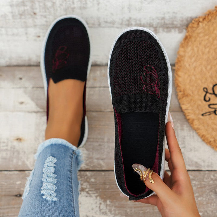 Levoire | Chaussures Slip On Respirantes Relaxantes En Maille Pour Femmes Noir