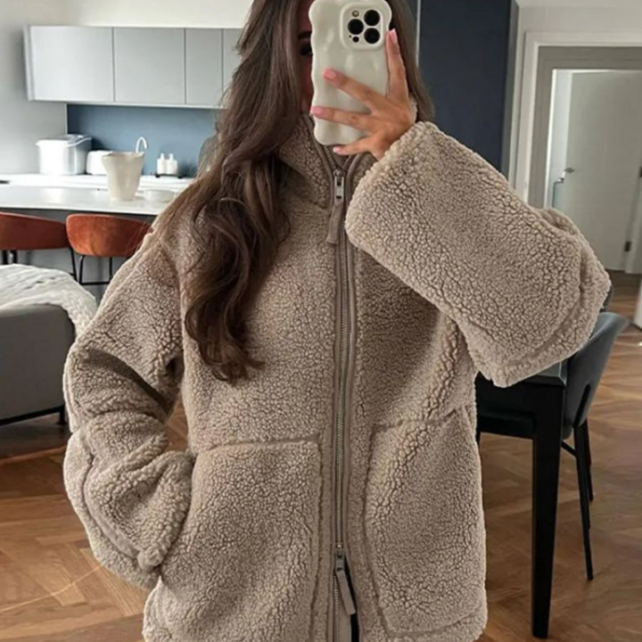 Levoire | Veste Élégante À Fermeture Éclair Pour Femme Brune