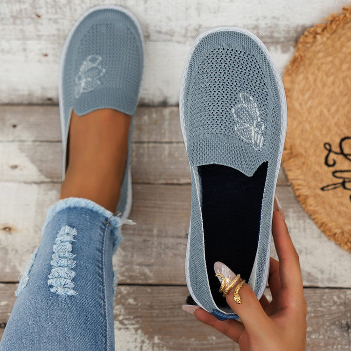 Levoire | Chaussures Slip On Respirantes Relaxantes En Maille Pour Femmes Gris