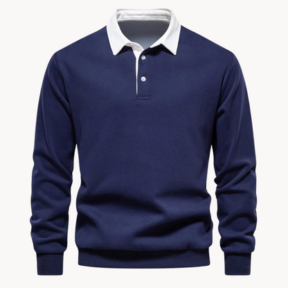 Levoire | Pull Polo Décontracté En Tricot Bleu marine