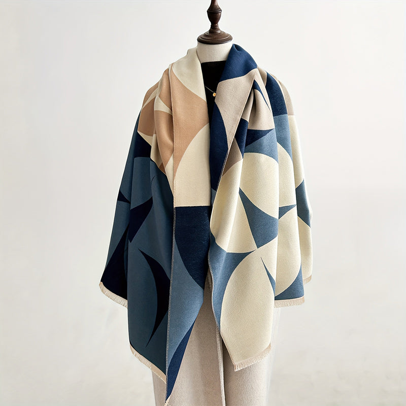 Levoire | Écharpe Chaude À Motifs Géométriques Multicolore 5