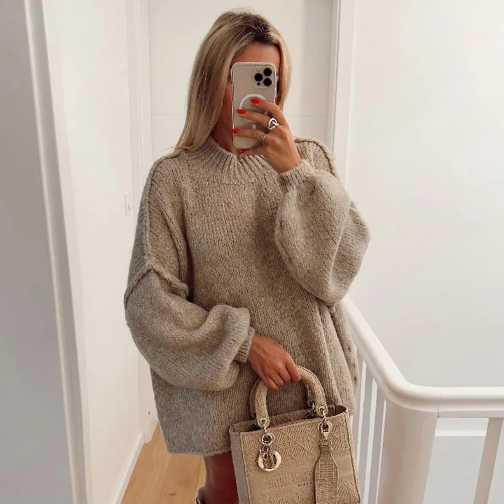 Levoire | Pull En Tricot Surdimensionné Pour Femmes Pour Un Style Décontracté Khaki