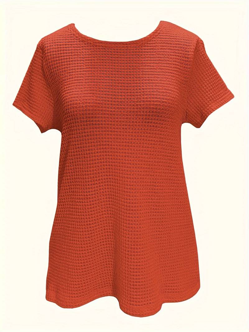 Levoire | T-Shirt À Col Rond En Dentelle Contrastante