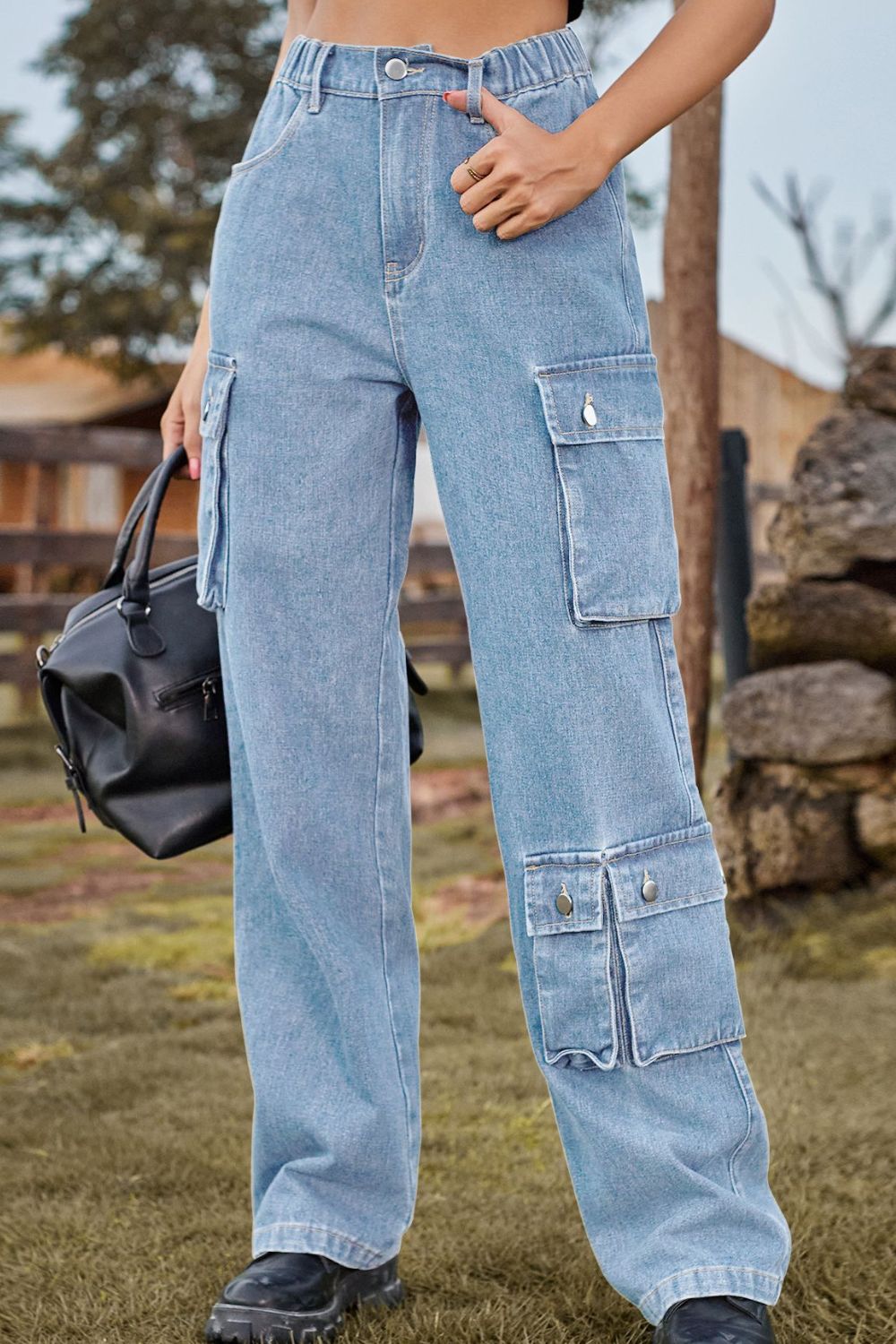 Levoire | Pantalons En Denim Longs Avec Poches Lumi