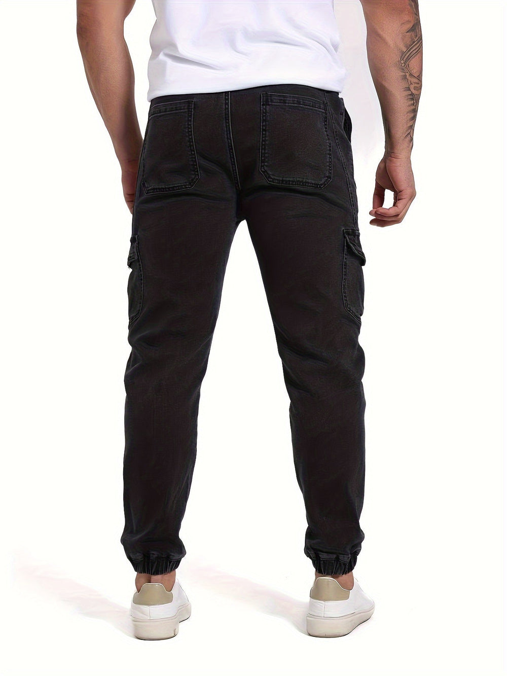 Levoire | Jeans Pour Hommes À Revers Coupe Régulière Avec Cordon