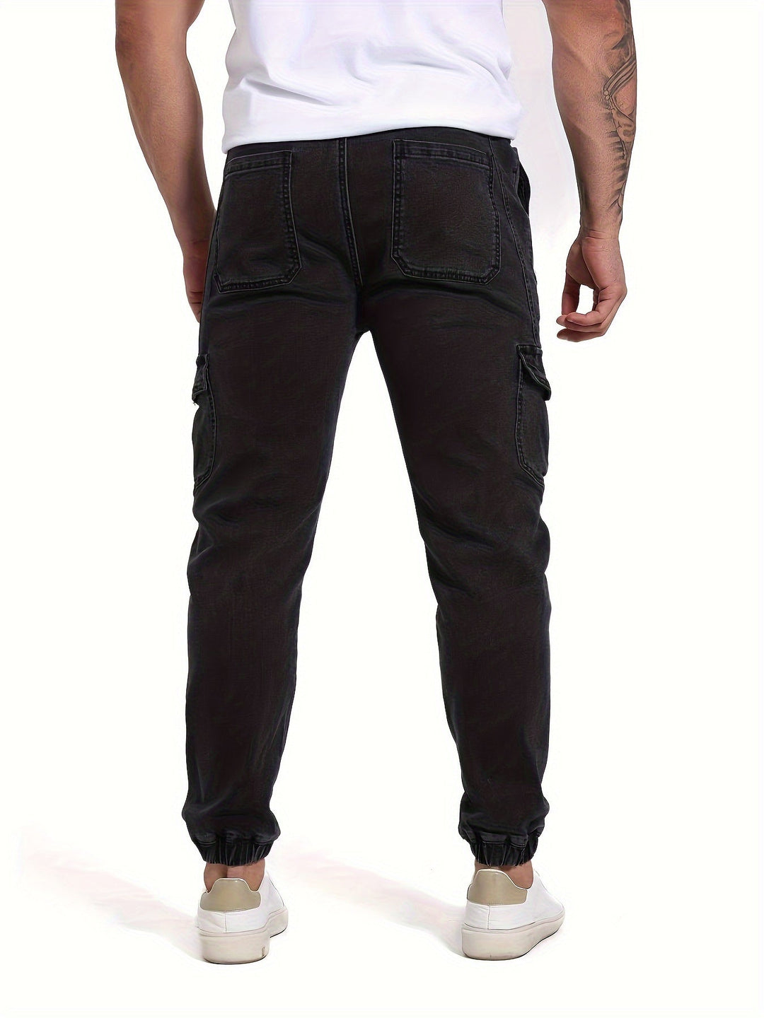Levoire | Jeans Pour Hommes À Revers Coupe Régulière Avec Cordon