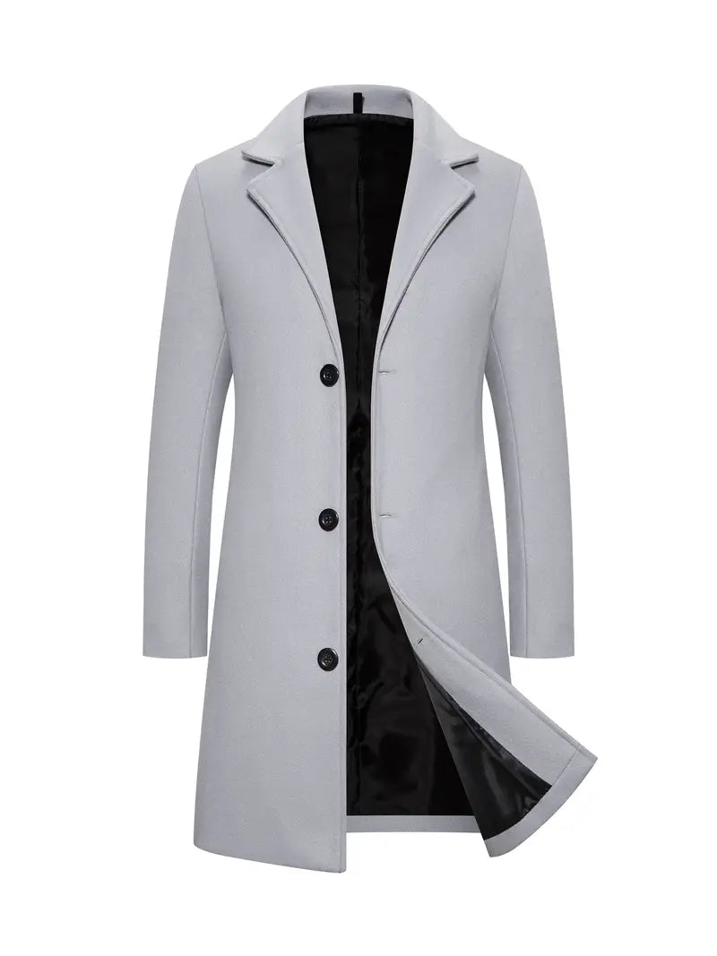 Levoire | Veste Col Réversible À Manches Longues Avec Boutons Gris clair