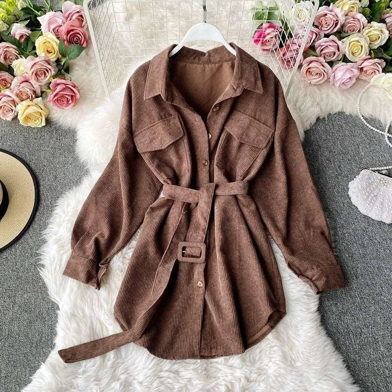 Levoire | Robe en velours Braun Une taille