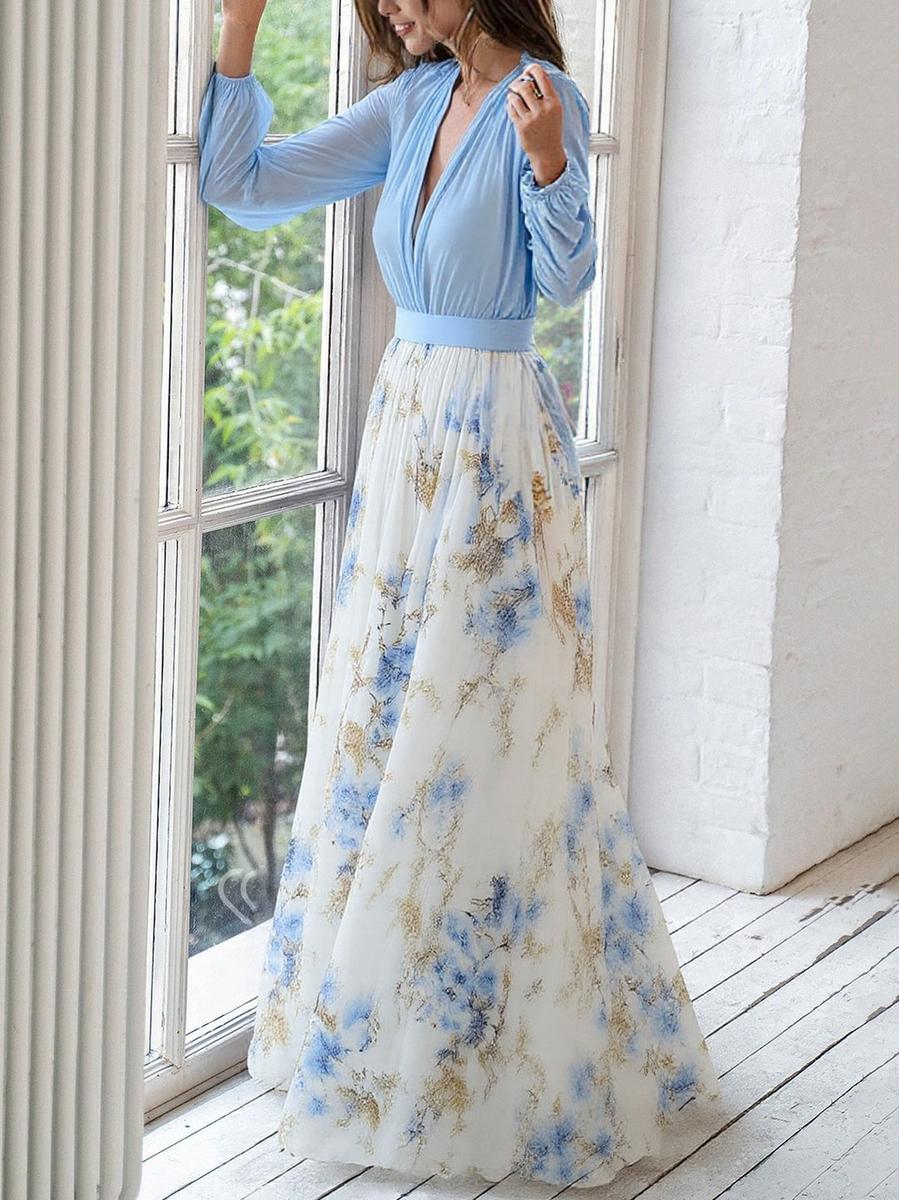 Levoire | Robe Maxi Scintillante Avec Imprimé Floral