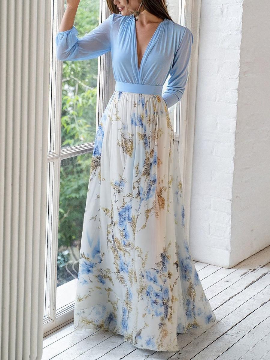 Levoire | Robe Maxi Scintillante Avec Imprimé Floral