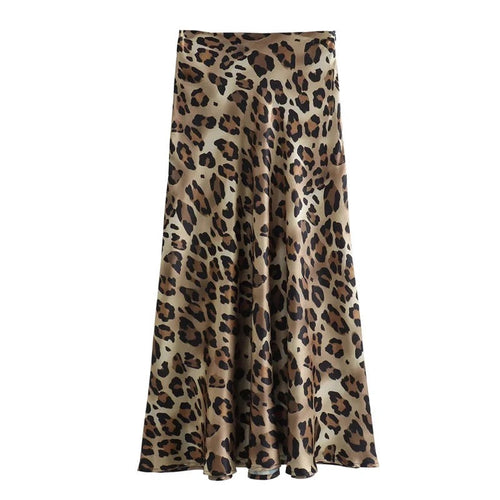 Levoire | Jupe En Satin À Motif Léopard