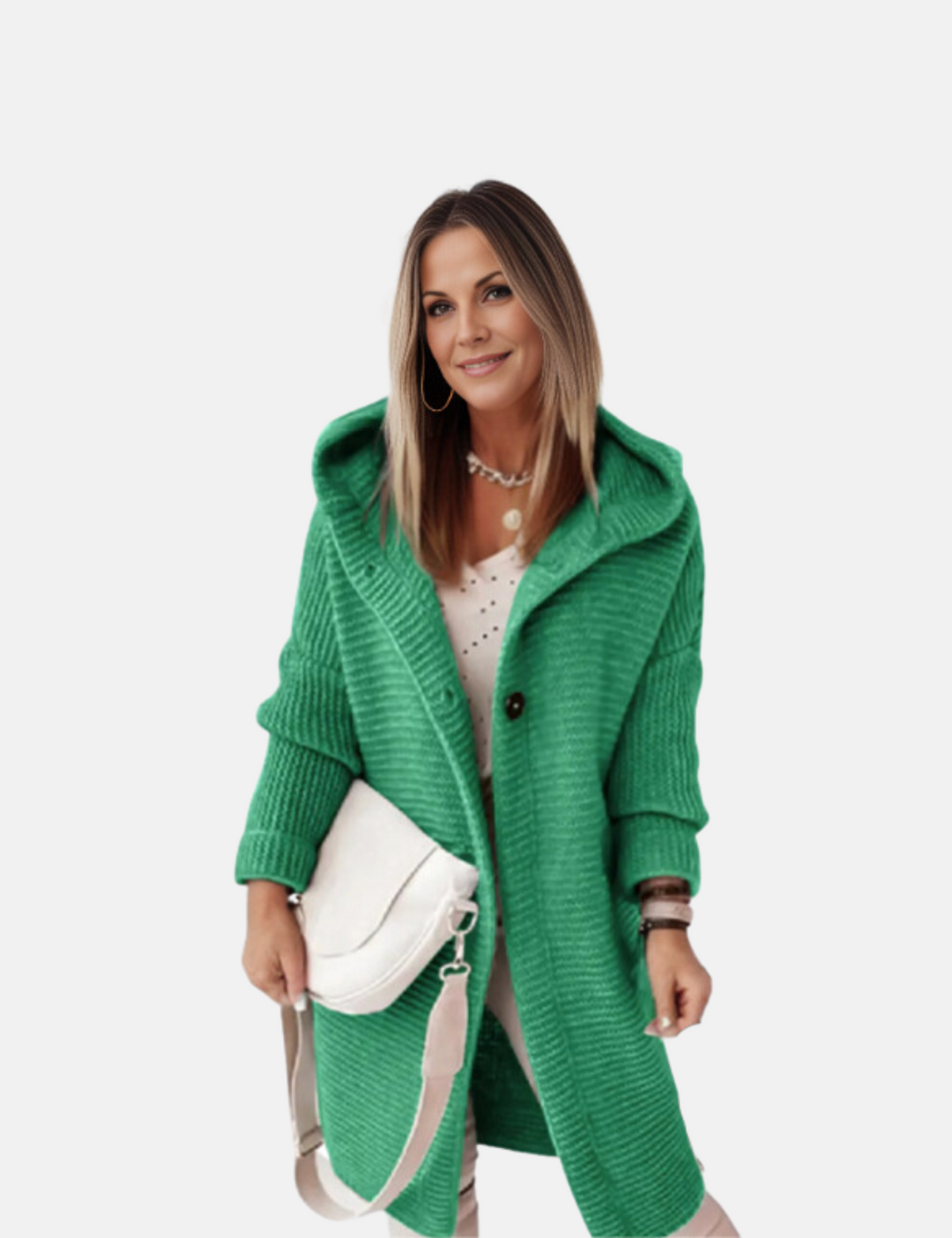 Levoire | Gilet Long Rayé Vert