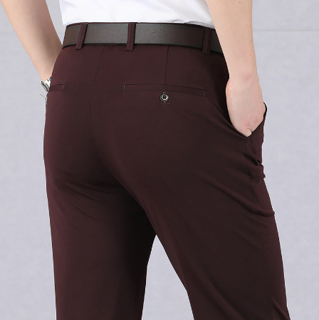 Levoire | Pantalons stretch élégants Rouge vin